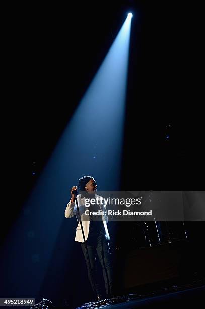 The Newsboys' Michael Tait performs at the 2nd Annual KLOVE Fan Awards at the Grand Ole Opry House on June 1, 2014 in Nashville, Tennessee.