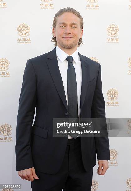 Actor Charlie Hunnam arrives at the 2014 Huading Film Awards at The Montalban Theater on June 1, 2014 in Hollywood, California.