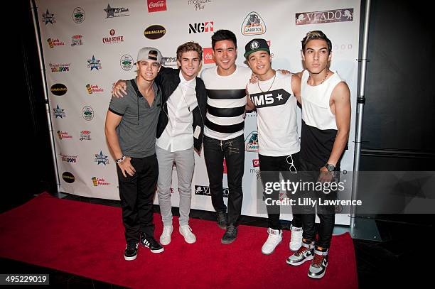 Recording Artists IM5 arrive at Disney Star Ryan Ochoa's "Swagged Out" 18th Birthday Party at Avalon on June 1, 2014 in Hollywood, California.