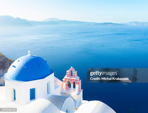 santorini, greece - oia santorini stockfoto's en -beelden