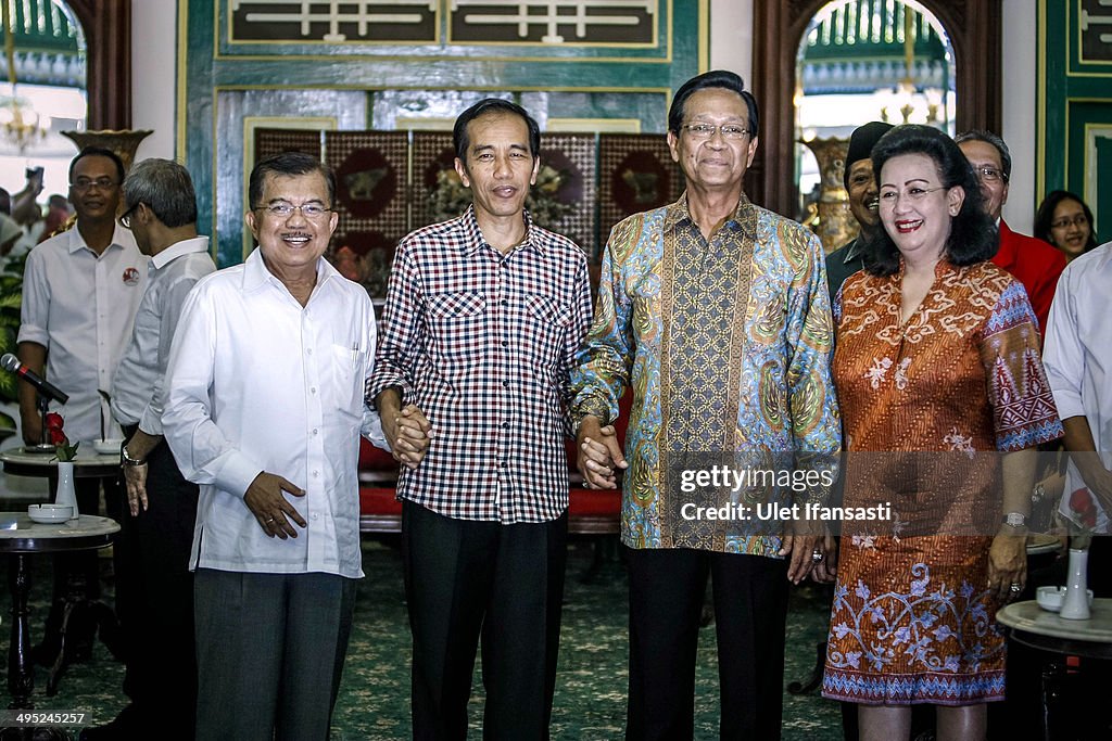 Indonesian Presidential Candidate Joko Widodo Meets Sultan Of Yogyakarta