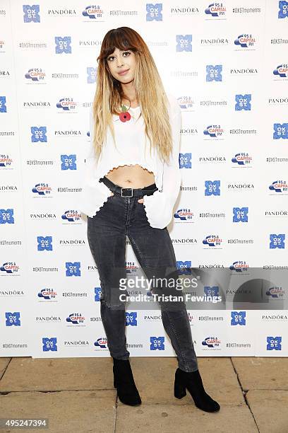 Foxes attends The World Famous Oxford Street Christmas Lights Switch On Event taking place at the Pandora Flagship Store on November 1, 2015 in...
