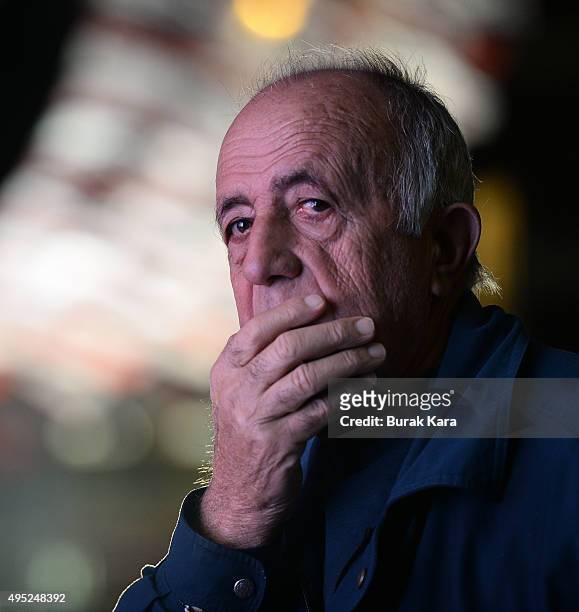Turkey's main opposition Republican People's Party supporter wait for exit polls outside the CHP headquarters on November 1 in Ankara, Turkey. Polls...