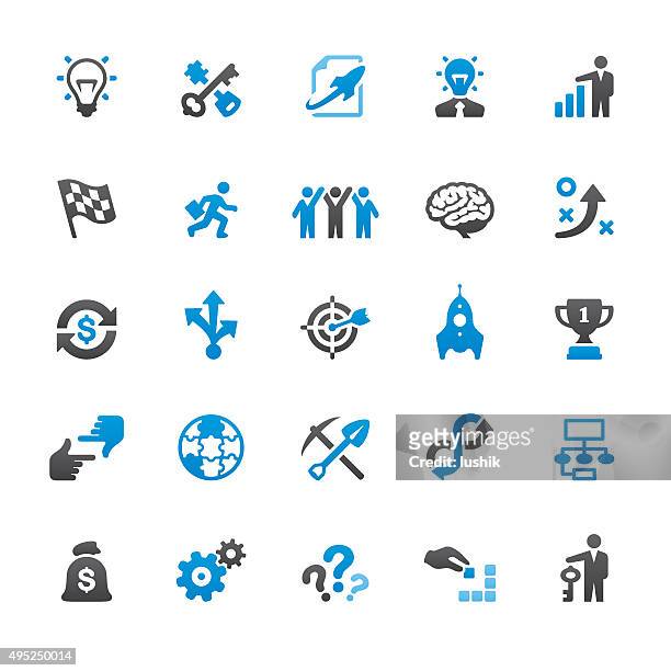 corporate business related vector icons - mens health 2015 awards stock illustrations
