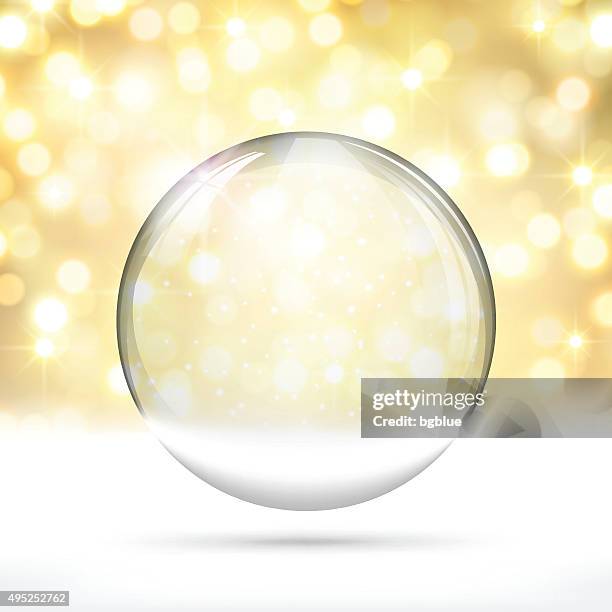 stockillustraties, clipart, cartoons en iconen met christmas snow globe - empty snow globe