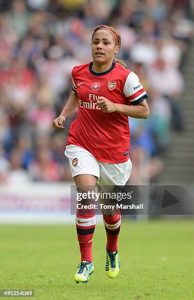 Alex Scott of Arsenal Ladies during the FA Women's Cup Final match between Everton Ladies and Arsenal Ladies at Stadium mk on June 1, 2014 in Milton...