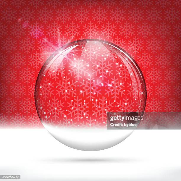 christmas snow globe - christmas snow globe stock illustrations