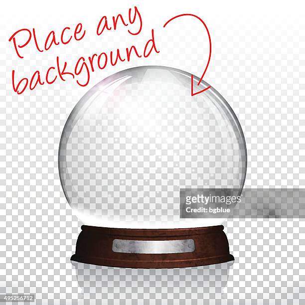 christmas snow globe for design - blank background - sparse stock illustrations