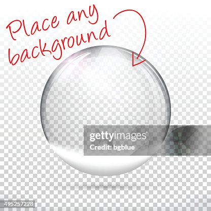 Christmas snow globe for design - Blank Background Christmas snow globe for design - Blank Background