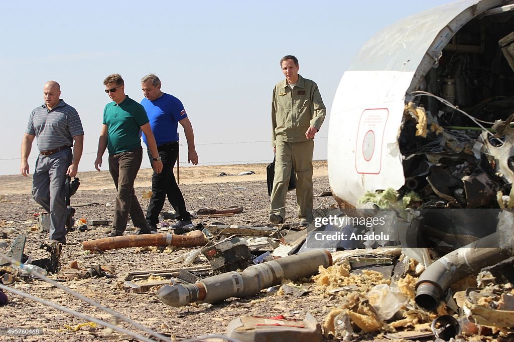 Russian Minister at Russian airliner's crash site in Egypt