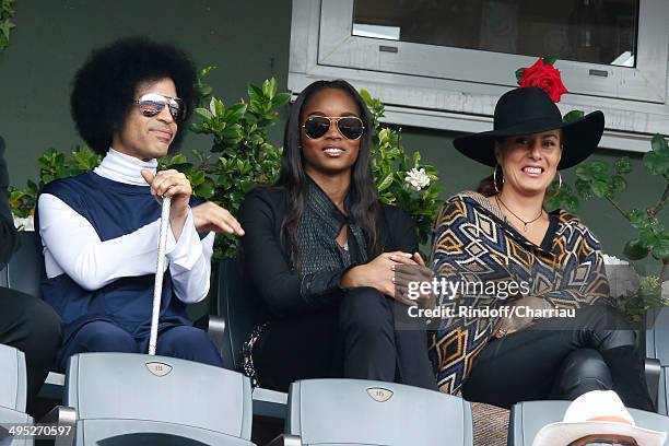 Singer Prince attend the Roland Garros French Tennis Open 2014 - Day 9 on June 2, 2014 in Paris, France.