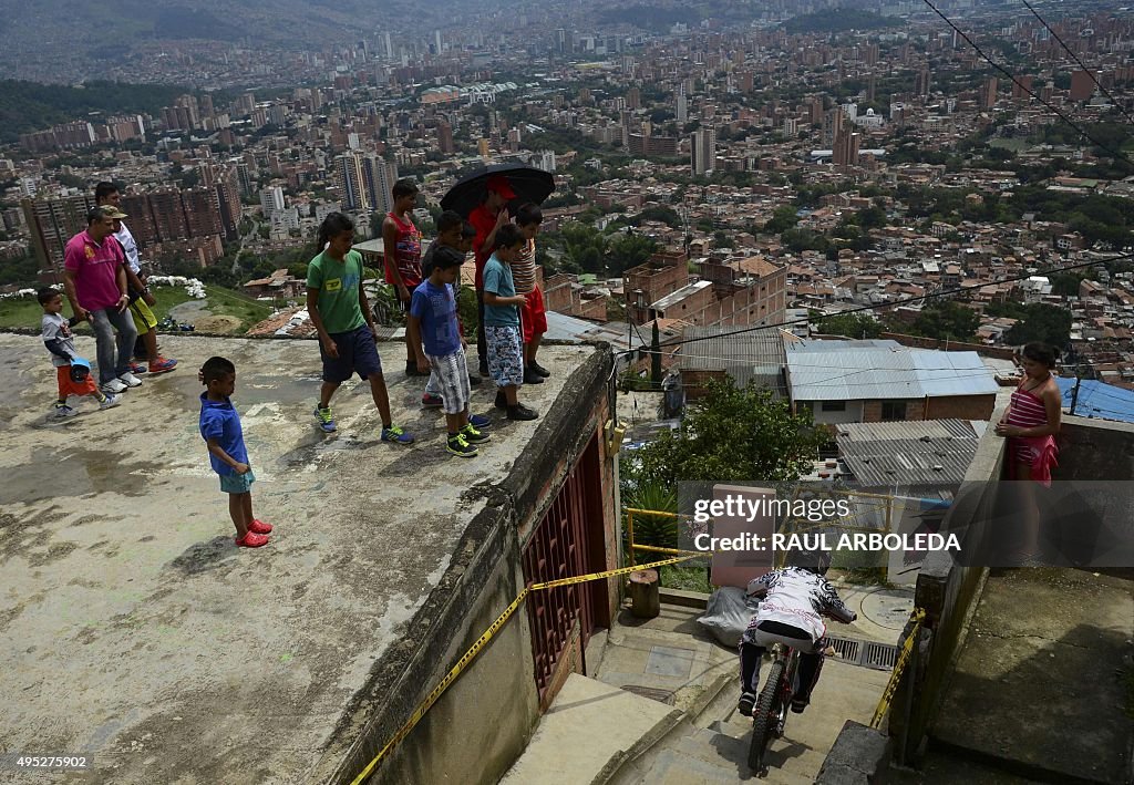 CYCLING-COLOMBIA-DOWNHILL-RACE