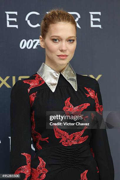Actress Lea Seydoux attends a photo call to promote the new film "Spectre" on November 1, 2015 in Mexico City, Mexico.