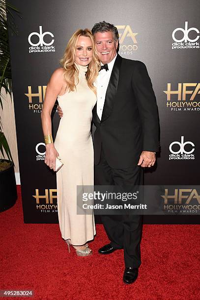 Personality Taylor Armstrong and lawyer John H Bluher attend the 19th Annual Hollywood Film Awards at The Beverly Hilton Hotel on November 1, 2015 in...