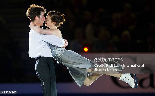 Alexandra Paul and Mitchell Islam of Canada skate during the Exhibition Gala on day three of Skate Canada International ISU Grand Prix of Figure...