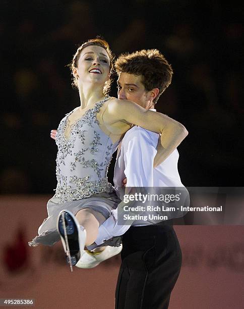 Alexandra Paul and Mitchell Islam of Canada skate during the Exhibition Gala on day three of Skate Canada International ISU Grand Prix of Figure...