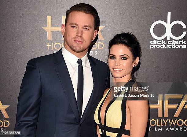 Actors Channing Tatum and Jenna Dewan Tatum attend the 19th Annual Hollywood Film Awards at The Beverly Hilton Hotel on November 1, 2015 in Beverly...