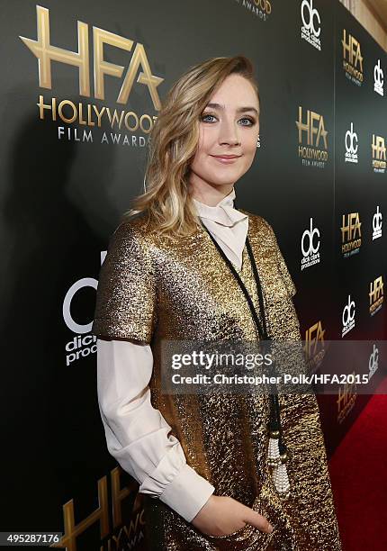 Actress Saoirse Ronan attends the 19th Annual Hollywood Film Awards at The Beverly Hilton Hotel on November 1, 2015 in Beverly Hills, California.