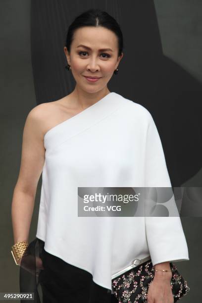 Actress Carina Lau attends Dior "Le Petit Theatre" exhibition at Chengdu International Finance Square on May 30, 2014 in Chengdu, China.