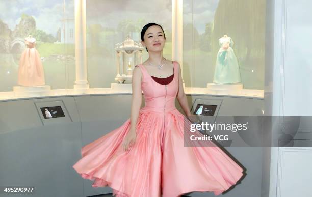 Actress Huo Siyan attends Dior "Le Petit Theatre" exhibition at Chengdu International Finance Square on May 30, 2014 in Chengdu, China.