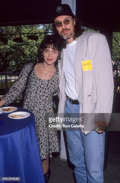 Actress Mary Page Keller and actor Thomas Ian Griffith attend the "Teenage Mutant Ninja Turtles III" Universal City Premiere on March 6, 1993 at the...