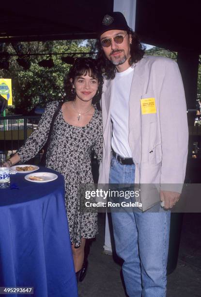 Actress Mary Page Keller and actor Thomas Ian Griffith attend the "Teenage Mutant Ninja Turtles III" Universal City Premiere on March 6, 1993 at the...