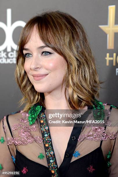 Actress Dakota Johnson attends the 19th Annual Hollywood Film Awards at The Beverly Hilton Hotel on November 1, 2015 in Beverly Hills, California.