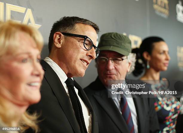 Director David O. Russell, actors Robert De Niro and Drena De Niro attend the 19th Annual Hollywood Film Awards at The Beverly Hilton Hotel on...