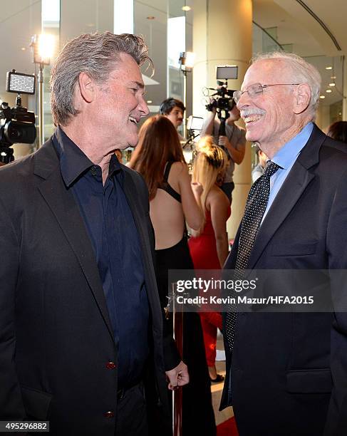 Actors Kurt Russell and Bruce Dern attend the 19th Annual Hollywood Film Awards at The Beverly Hilton Hotel on November 1, 2015 in Beverly Hills,...