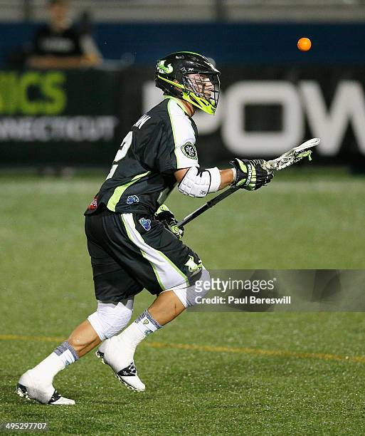 Greg Gurenlian of the New York Lizards runs with the ball in a Major League Lacrosse game against the Boston Cannons at James M. Shuart Stadium on...