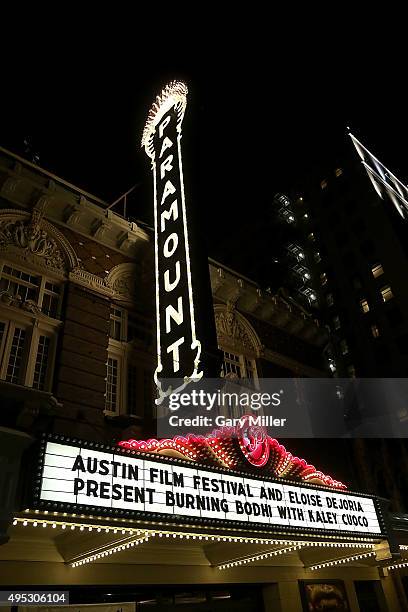 General view of the atmosphere during the world premiere of the new film "Burning Bohdi" at Paramount Theatre on November 1, 2015 in Austin, Texas.