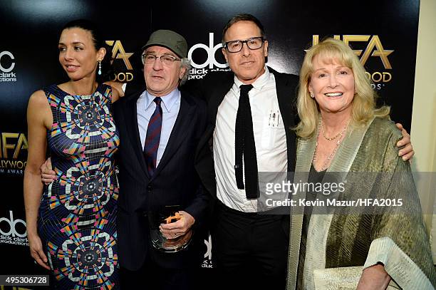 Actress Drena De Niro, honoree Robert De Niro, director David O. Russell and Diane Ladd attend the 19th Annual Hollywood Film Awards at The Beverly...