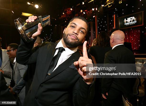 Hollywood Breakout Ensemble Award honoree O'Shea Jackson Jr. Attends the 19th Annual Hollywood Film Awards at The Beverly Hilton Hotel on November 1,...