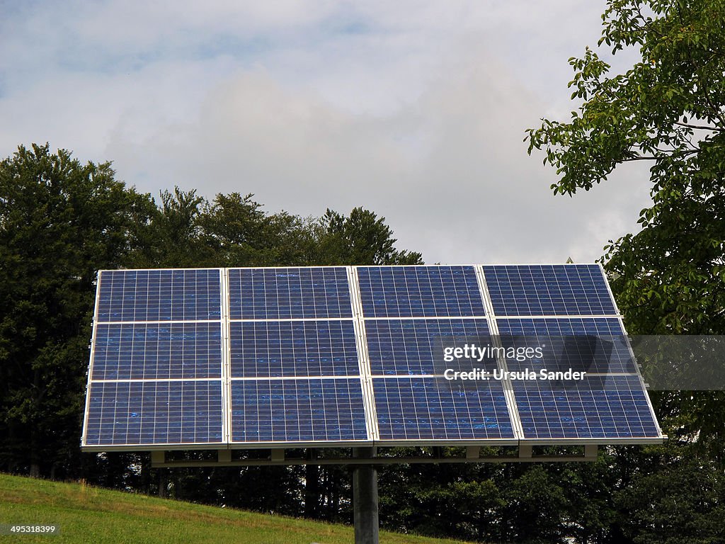 Solar panel in the field