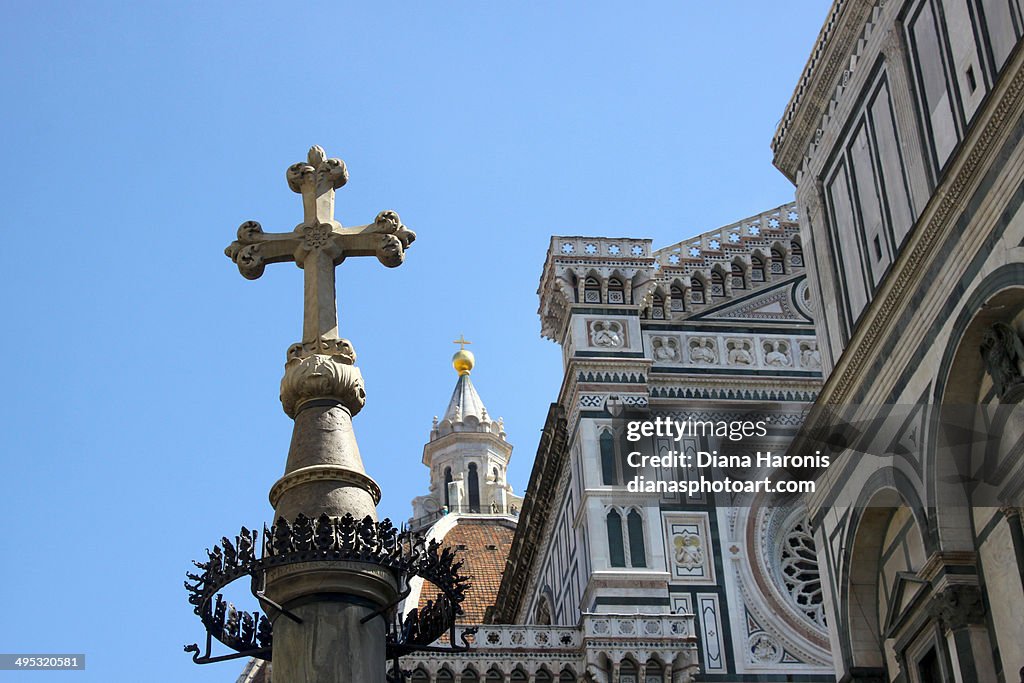 Details on top of Florence Cathedral.