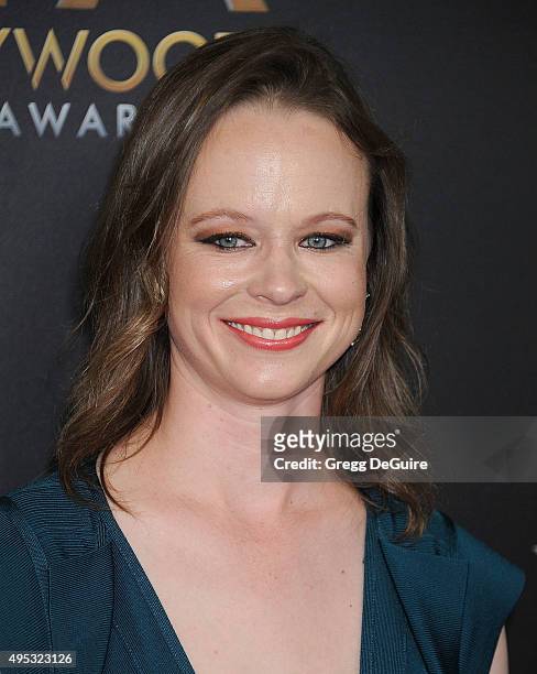 Actress Thora Birch arrives at the 19th Annual Hollywood Film Awards at The Beverly Hilton Hotel on November 1, 2015 in Beverly Hills, California.
