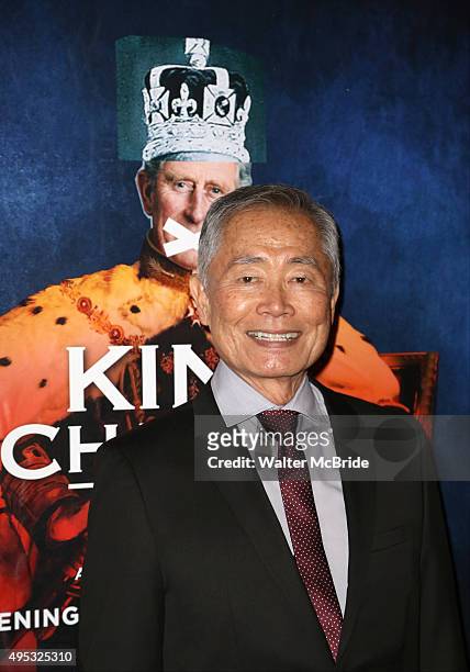 George Takei attends the Broadway opening night performance of 'King Charles III' at the Music Box Theatre on November 1, 2015 in New York City.