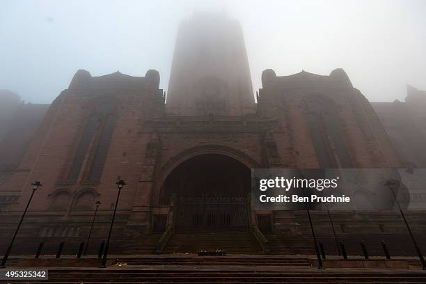 General view of Liverpool Anglican Cathedral ahead of the funeral of PC David Phillips on November 2, 2015 in Liverpool, England. PC David Phillips...