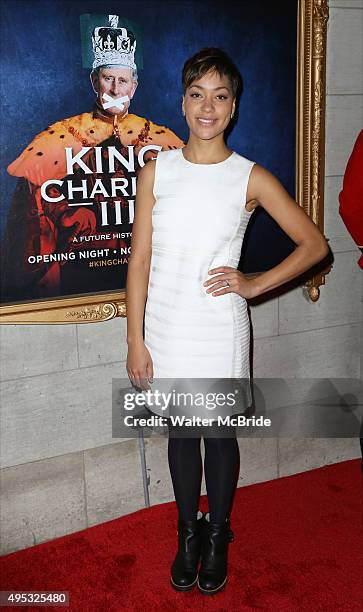 Cush Jumbo attends the Broadway opening night performance of 'King Charles III' at the Music Box Theatre on November 1, 2015 in New York City.