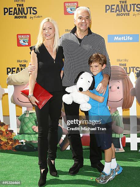 John O'Hurley arrives at the Los Angeles premiere of 20th Century Fox's "The Peanuts Movie" held at Regency Village Theatre on November 1, 2015 in...