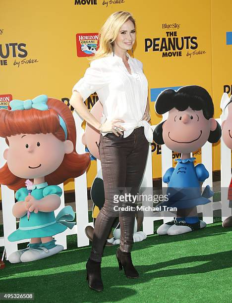 Ashley Jones arrives at the Los Angeles premiere of 20th Century Fox's "The Peanuts Movie" held at Regency Village Theatre on November 1, 2015 in...