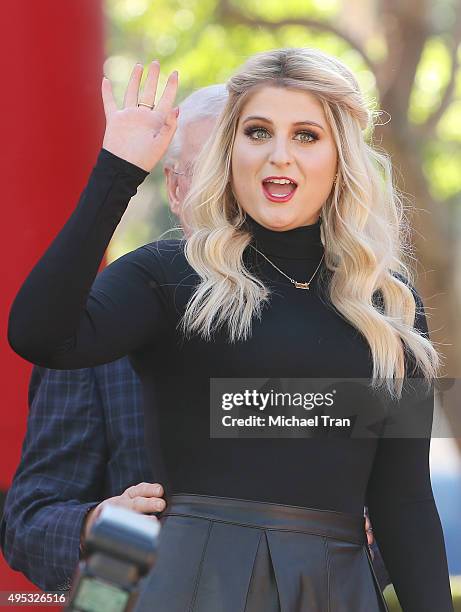 Meghan Trainor arrives at the Los Angeles premiere of 20th Century Fox's "The Peanuts Movie" held at Regency Village Theatre on November 1, 2015 in...