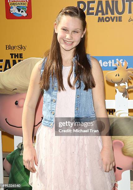 Anastasia Bredikhina arrives at the Los Angeles premiere of 20th Century Fox's "The Peanuts Movie" held at Regency Village Theatre on November 1,...