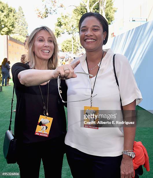Stacey Snider, Co-Chairman of Twentieth Century Fox, and Vanessa Morrison, President of Fox Animation Studios attend the premiere of 20th Century...