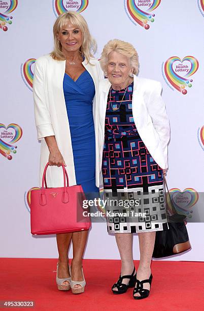 Carol Wright and Nanny Pat attend the Health Lottery tea party at the Savoy Hotel on June 2, 2014 in London, England.