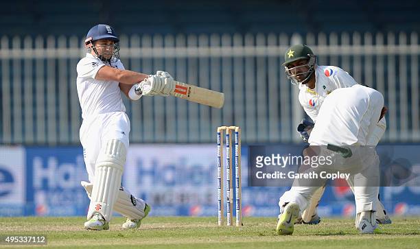 James Taylor of England bats during day two of the 3rd Test between Pakistan and England at Sharjah Cricket Stadium on November 2, 2015 in Sharjah,...