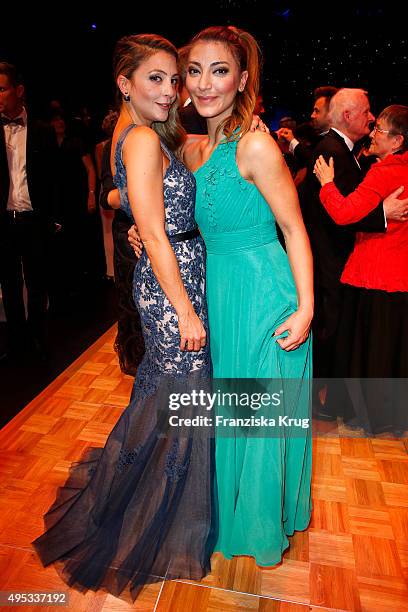 Arzu Bazman and guest attend the Leipzig Opera Ball 2015 on October 31, 2015 in Leipzig, Germany.