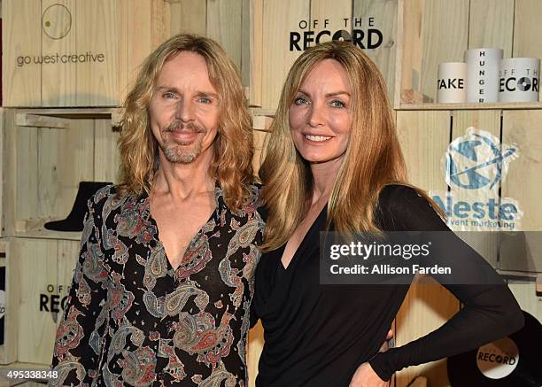 Singer Tommy Shaw of Styx and Jeanne Mason attend Off The Record Fashion Show held at a Private Residence on November 1, 2015 in Nashville, Tennessee.