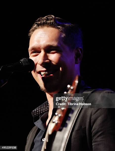 Isaac Hanson of Hanson performs at The Fonda Theatre on November 1, 2015 in Los Angeles, California.