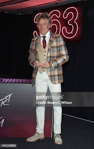 Rod Stewart poses for photographs prior to signing copies of his new album at HMV, Oxford Street on November 2, 2015 in London, England.